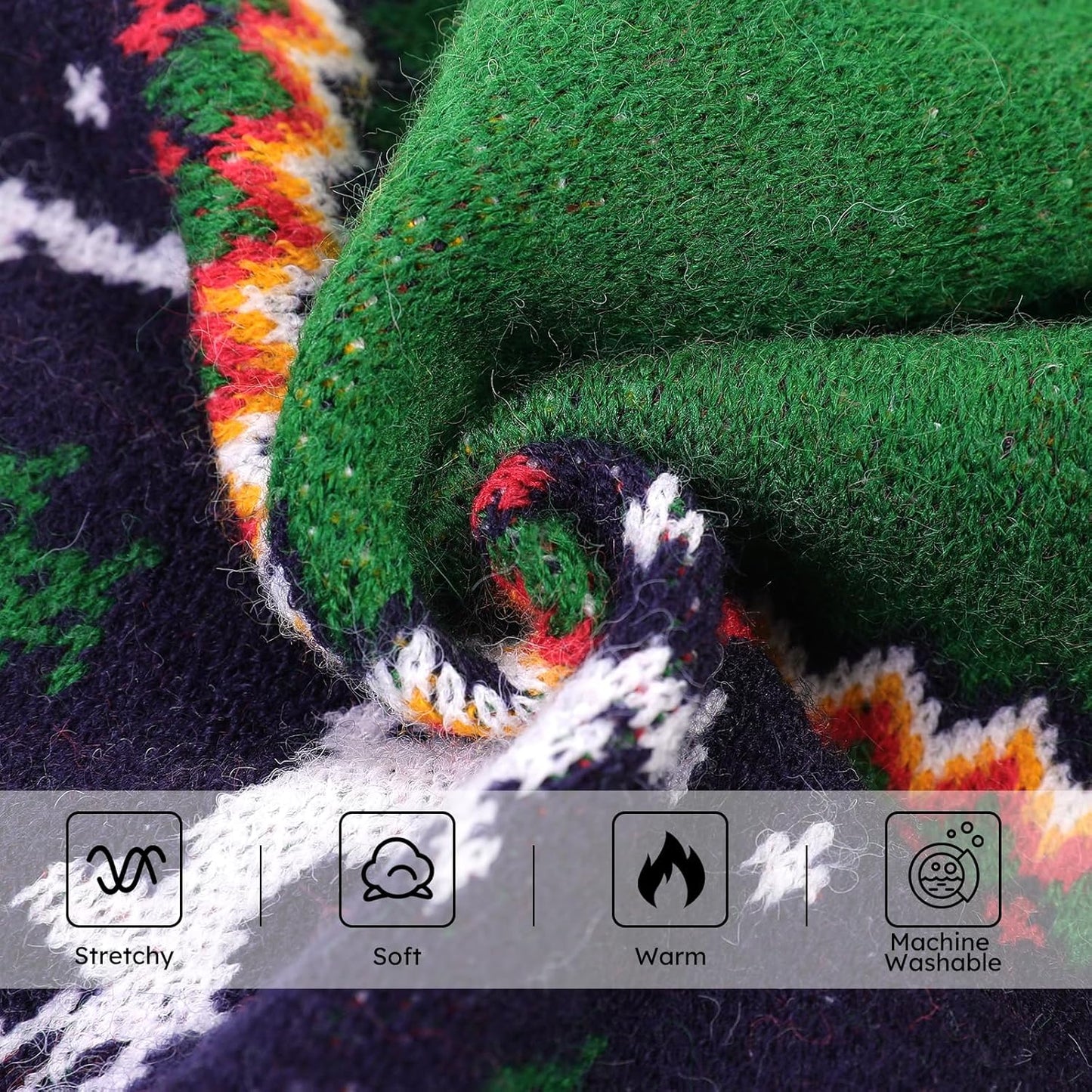 Queenmore Dog Christmas Sweater,Turtleneck Knitted Pullover Xmas Pet Clothes Sweatshirt,Christmas Outfit, Warm Dog Sweaters for Small Dogs Boy Girl,XmasDeer,XS