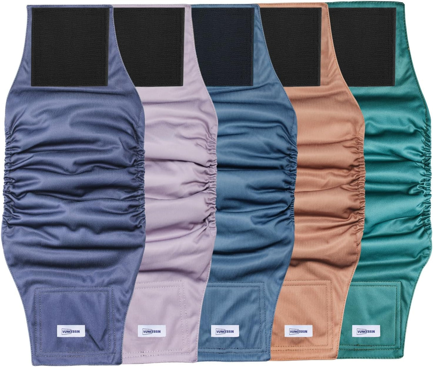 Reusable Dog Diapers Male, Premium Washable Belly Bands for Male Dogs XXL, Pack of 5, High Absorbing Male Dog Wraps for Doggie & Puppy in Incontinence or Excitable Urination and Training(XXL)