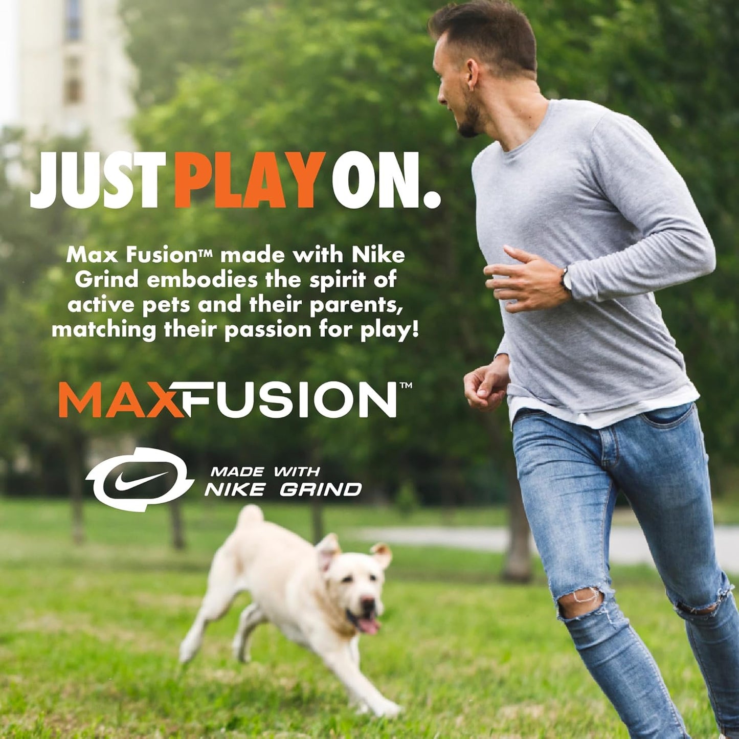 Max Fusion with Nike Grind, Arlee Cannon Treat Dispensing Dog Toy, Durable Dog Treat Toy, M