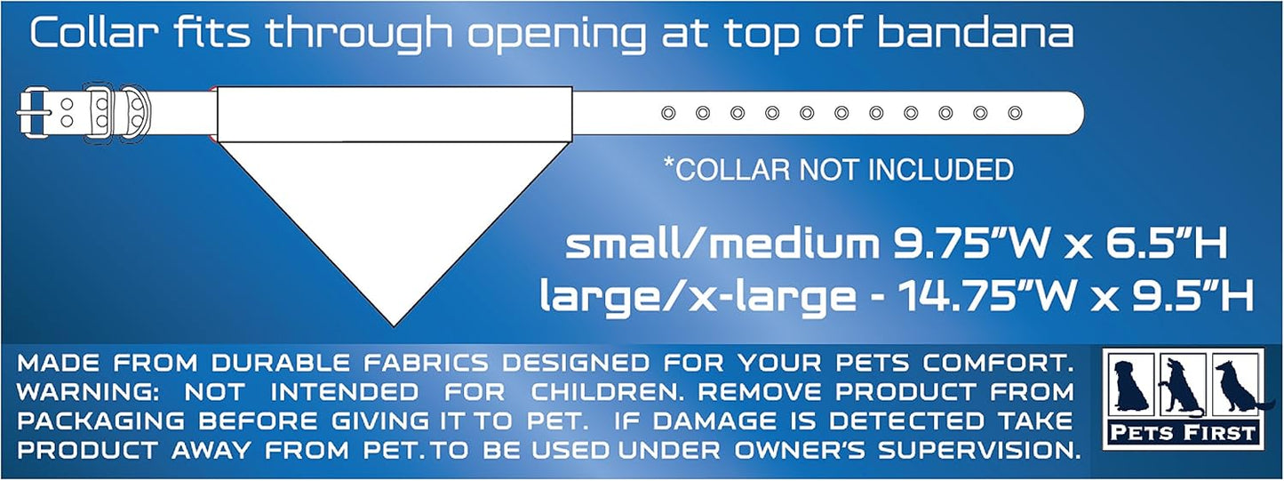 Pets First Collegiate Pet Accessories, Reversible Bandana, Mississippi Ole Miss Rebels, Large/X-Large