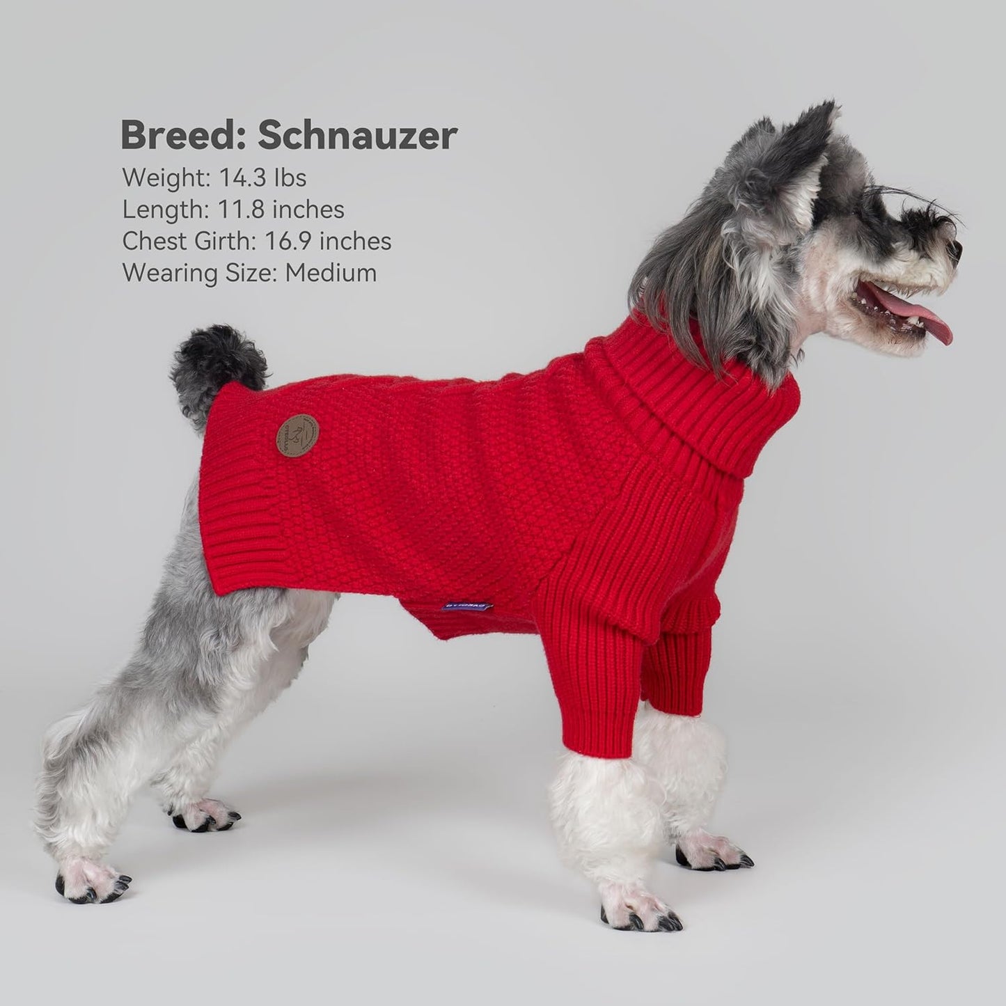 cyeollo 4XL Dog Sweater, Stretchy & Cozy Warm Dog Sweaters for Large Dogs Boy, Pullover Knit Fall Winter Sweatshirt Big Dogs Clothes, Doberman Great Dane Apparel, Red XXXXL