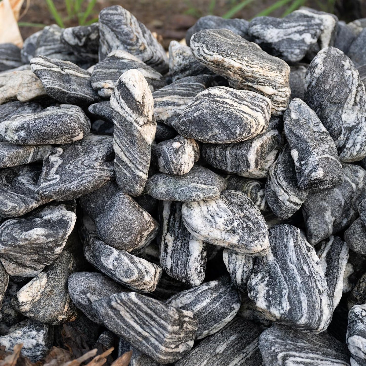 Natural Aquarium Rocks Silver Seiryu Rock Mountain Stone Fish Rocks for Aquariums and Terrariums Animal Feeding Box, Micro Landscape, Stone Landscape and Bonsai (5lb 2-5inch 4-5Pcs)