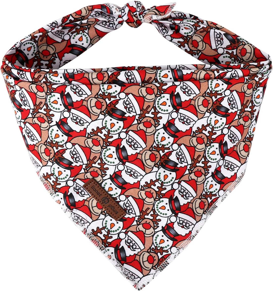Lionet Paws Christmas Dog Bandana for Small Medium Large Dogs,Moose Dog Kerchief Washable Dogs Triangle Bibs Scarf for Girl or Boy