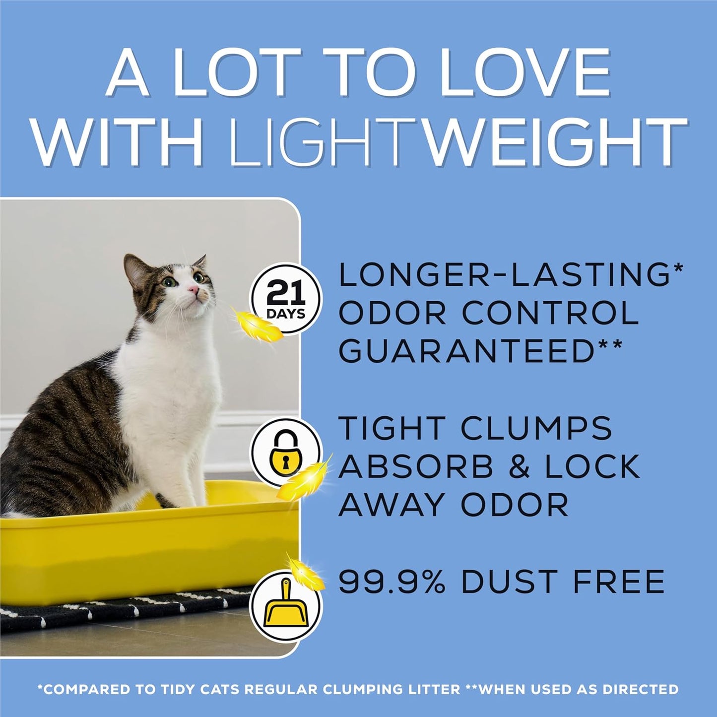 Purina Tidy Cats LightWeight 4-In-1 Strength Multi-Cat, Odor control, Clumping, 99.9 Percent Dust Free Cat Litter - 17 lb. Box