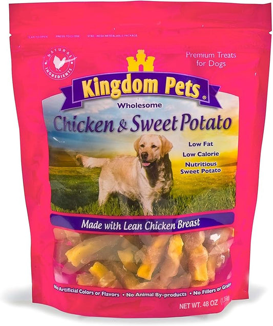 Filler Free Chicken Jerky & Sweet Potato Twists, Premium Treats for Dogs, 48-ounce bag