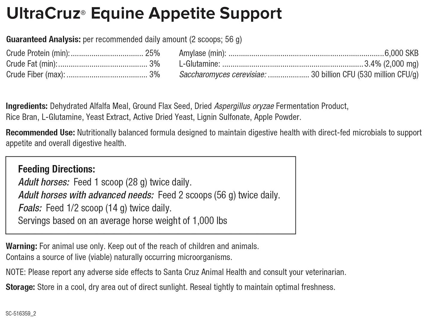 UltraCruz Equine Appetite Booster Supplement for Horses, 4 lb, Pellet (32 Day Supply)