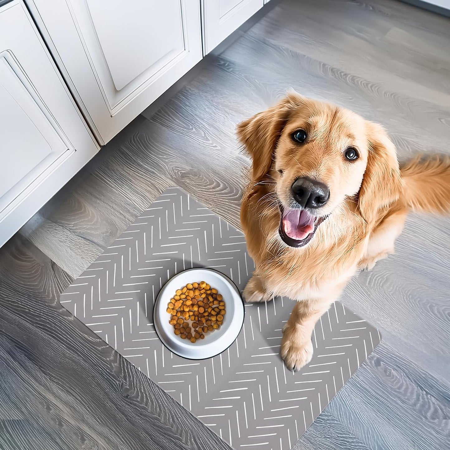 NALALAS Large Dog Mat for Food and Water, Cat Feeding Mat | Large Waterproof Dog Bowl Mat | Non-Slip Pet Food Mat for Floors | Pet Mats for Food and Water | Easy to Clean