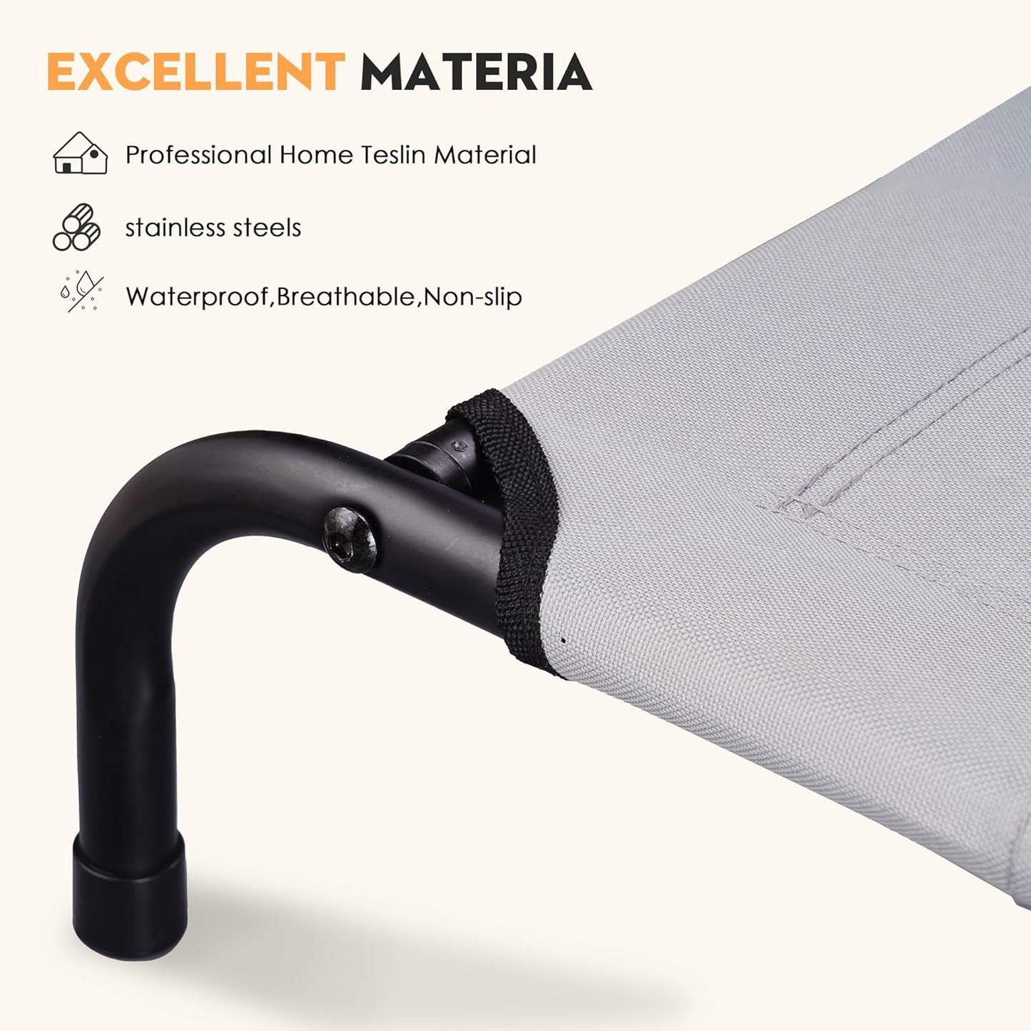 Elevated Dog Bed Raised Dog Bed Outdoor for Large Medium Size Dogs Place Bed Easy Clean Breathable, Comfortable,Rugged Durable Raised Pet Bed Up to 130 lbs,42in