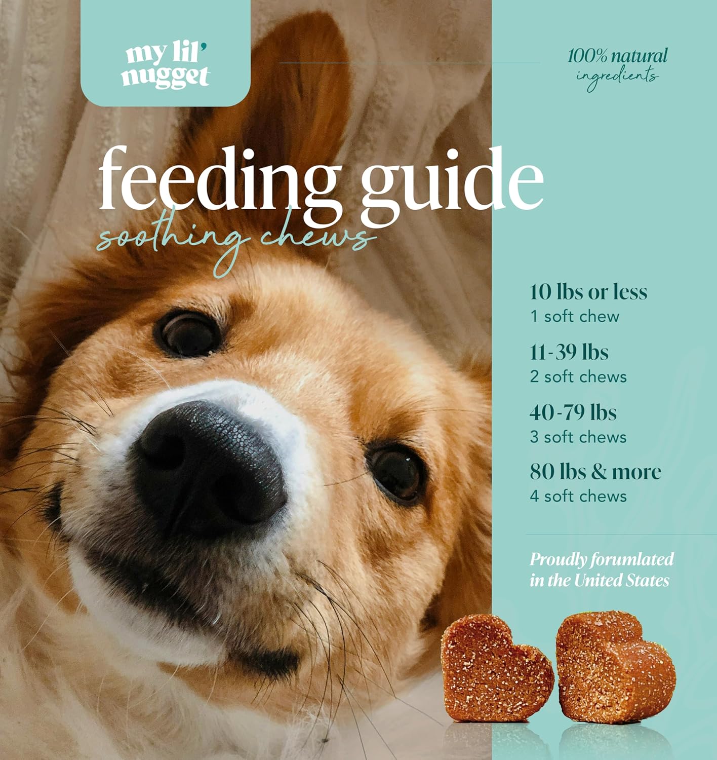 My Lil’ Nugget – Dog Calming & Mobility Support Bundle | Calming Chews for Dogs with DHA & Lion’s Mane | Hip & Joint Supplement with Glucosamine & Hemp | Anxiety Relief & Joint Health – 2 Pack