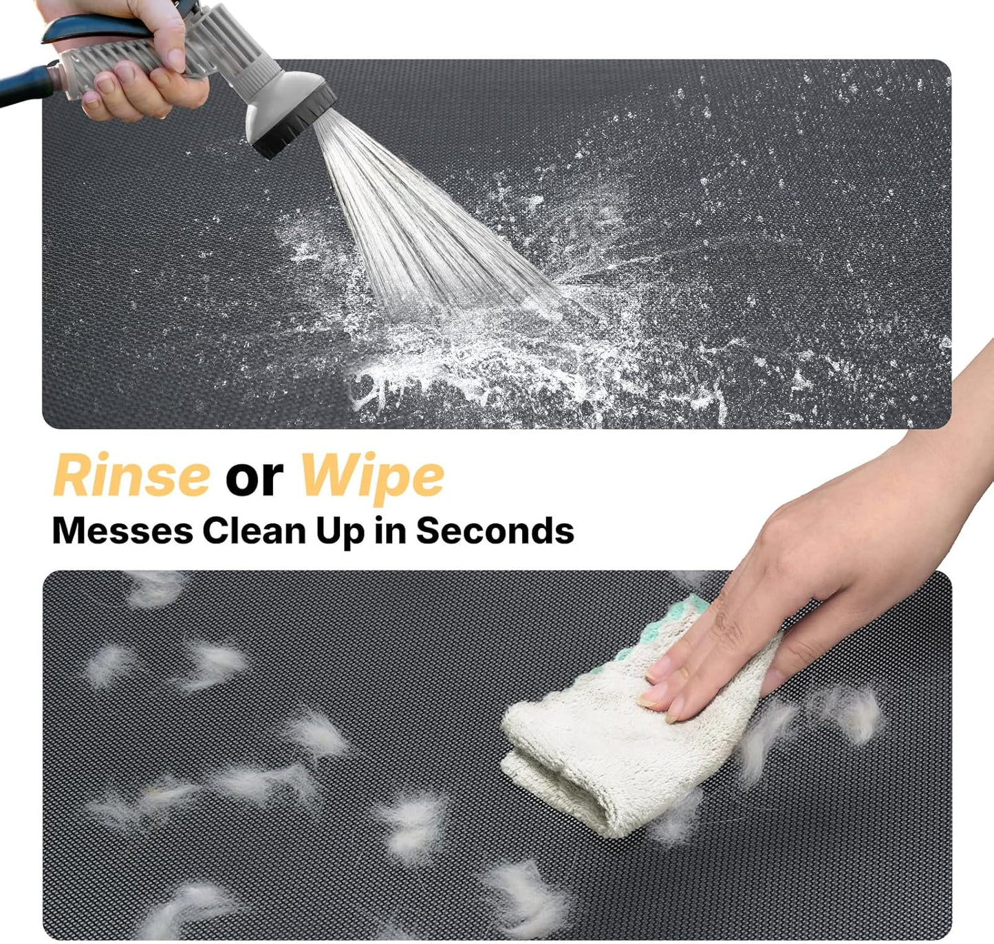 Veehoo Outdoor Elevated Dog Cot Bed-Cooling Raised Pet Bed for XX-Large Dog, Washable Breathable Mesh Hammock Bed with No-Slip Feet,Indestructible Ground Off Training Platform Cot-59x37.5 Black Silver