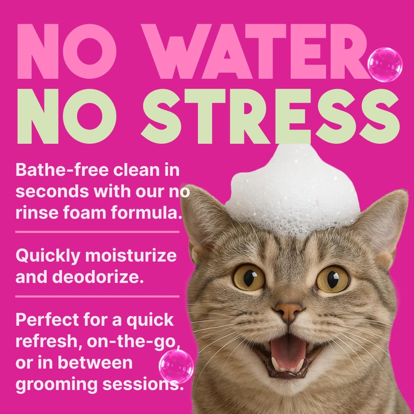 TropiClean Berry & Coconut Waterless Cat Shampoo | Deep Cleansing Dry Shampoo for Cats | Natural Cat Shampoo Derived from Natural Ingredients | Made in the USA | 7.4 oz.