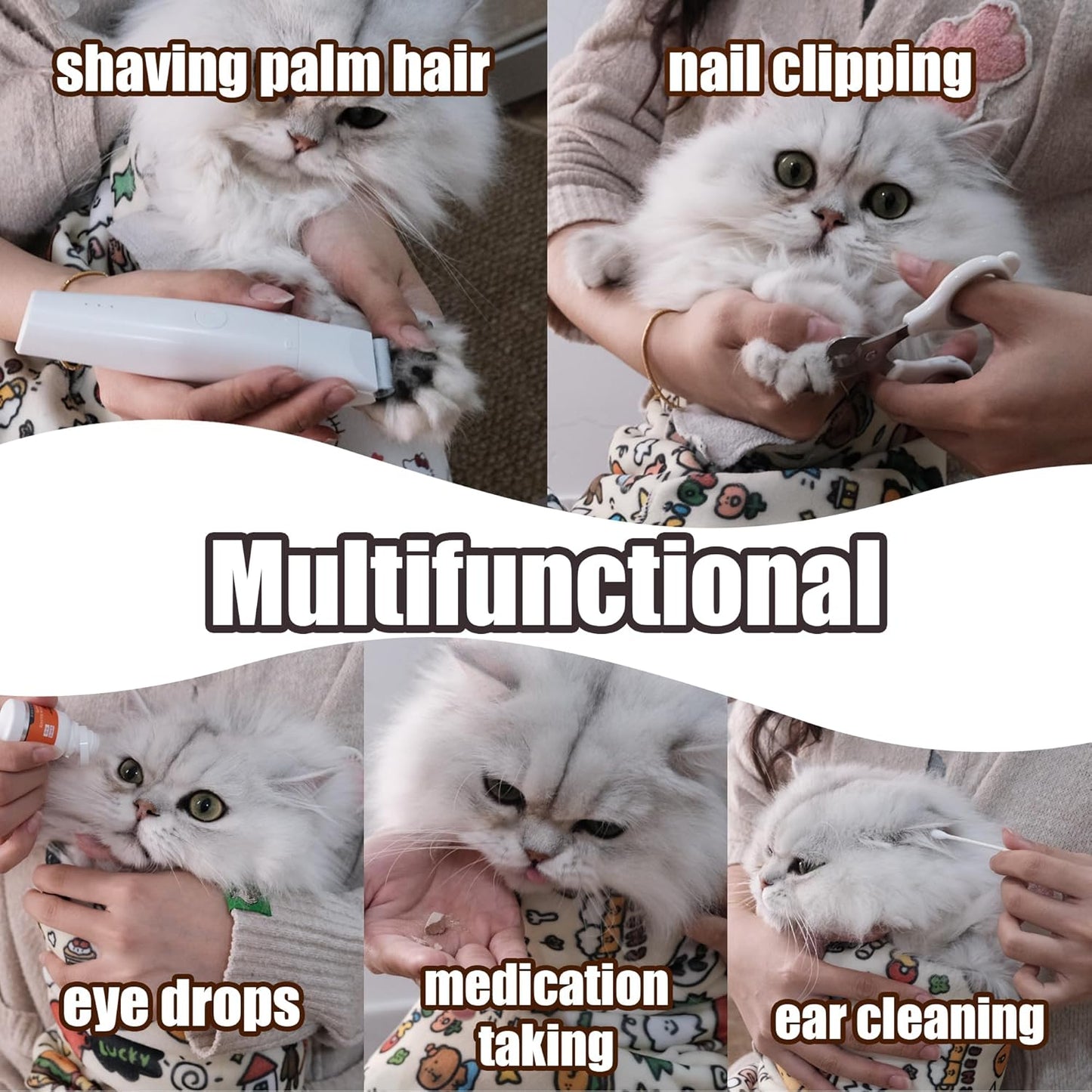 35.5" Cat Grooming Wrap Cat Wrap for Cutting Nails Cat Restraint for Nail Clipping Cat Swaddle Wrap Cat Burrito Wrap XL(Within 22lbs) Anti-Scratch Anti-Escape Multifunctional Pet Tool