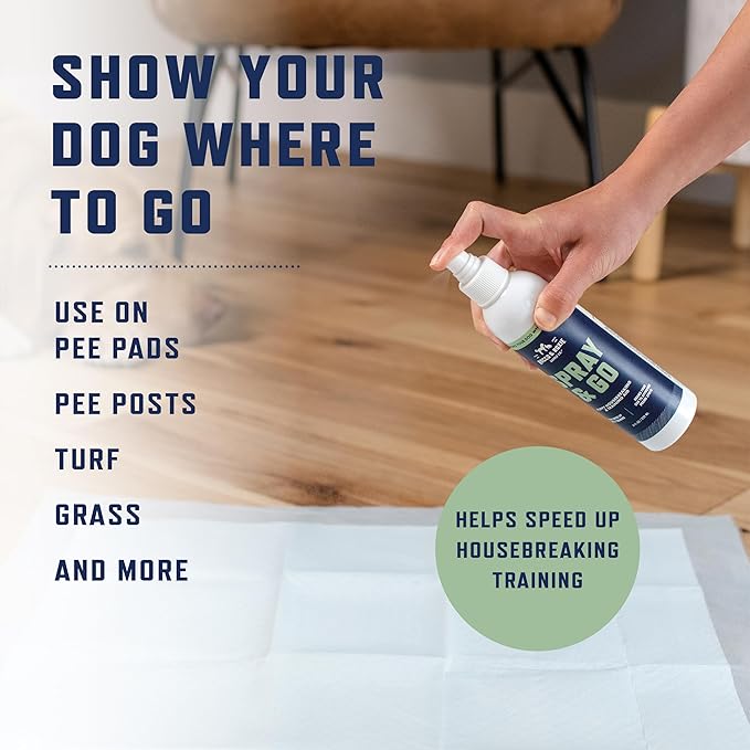 Rocco & Roxie Puppy Potty Training Go Here Spray for Dogs - Attract Dog to Pee in One Spot - Behavior and Housebreaking Aids - Indoor and Outdoor - Tools and Supplies for Dogs and Puppies Made in USA