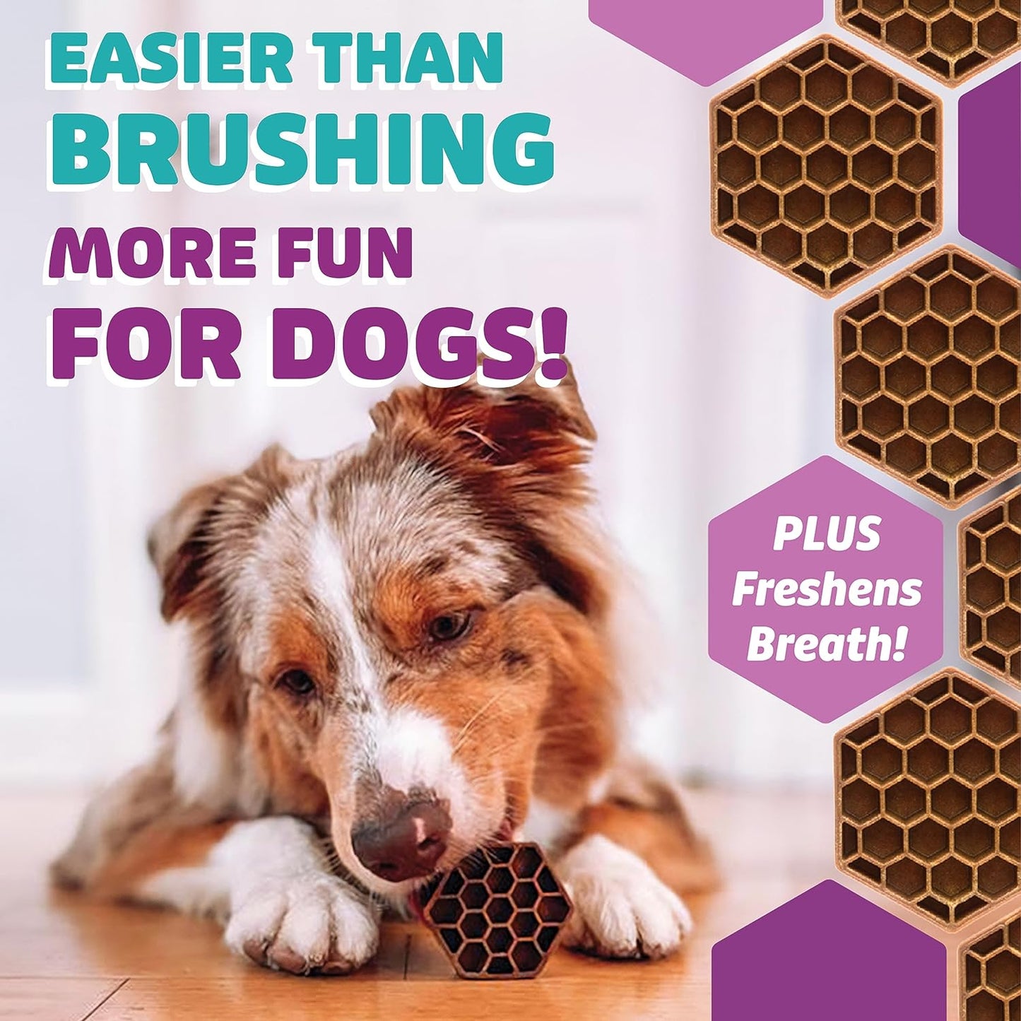 Dog Dental Treats – Vet VOHC Approved – Delicious Chicken Protein – Removes Tartar with Cleaning Comb Shape – Dental Dog Treats for Extra Large Dogs (24oz, 12 Count)