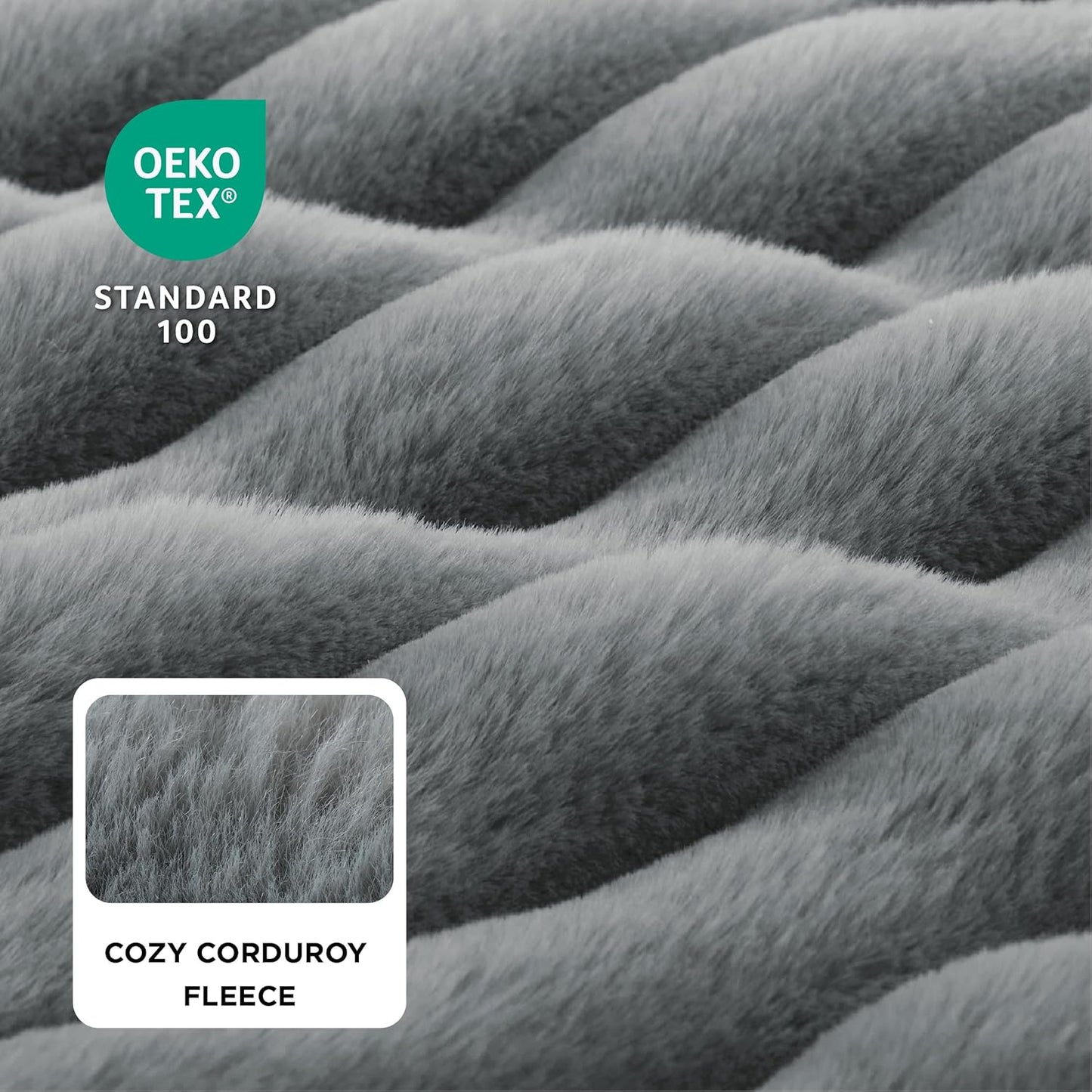 Bedsure Orthopedic Dog Beds Large Sized Dog, Waterproof Memory Foam Pet Bed with Sides, Non-Slip Bottom and Egg-Crate Foam Large Pet Couch Sofa with Washable Removable Corduroy Cover, Grey