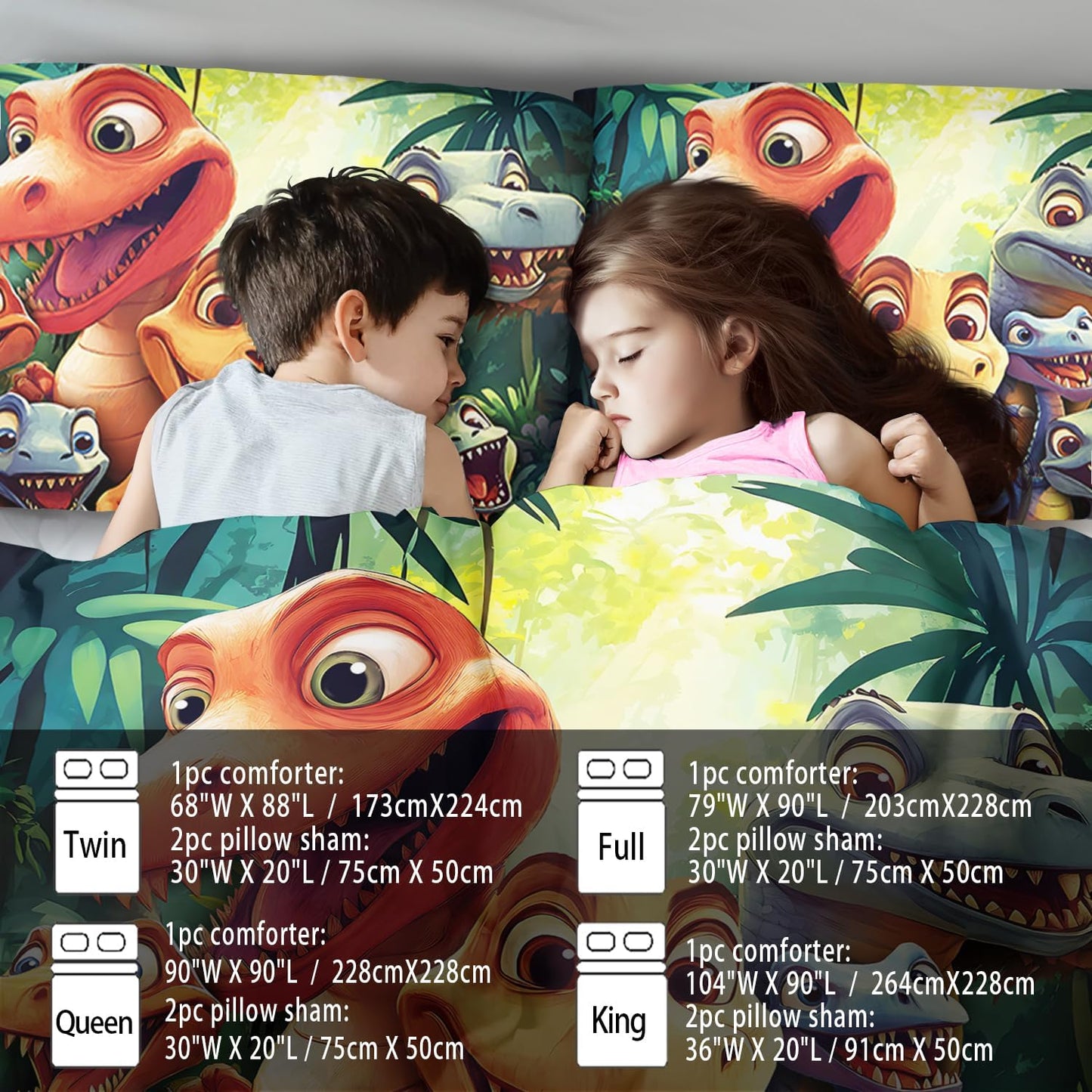 Dinosaur Comforter Set Queen Boys,Cartoon 3D Dinosaur Bedding Set Queen Bed Kids,3D Dragon Comforter Dragon Quilt Pattern Bedroom Decor,Cute Animal Bedding Kawaii Animal Quilt Girls