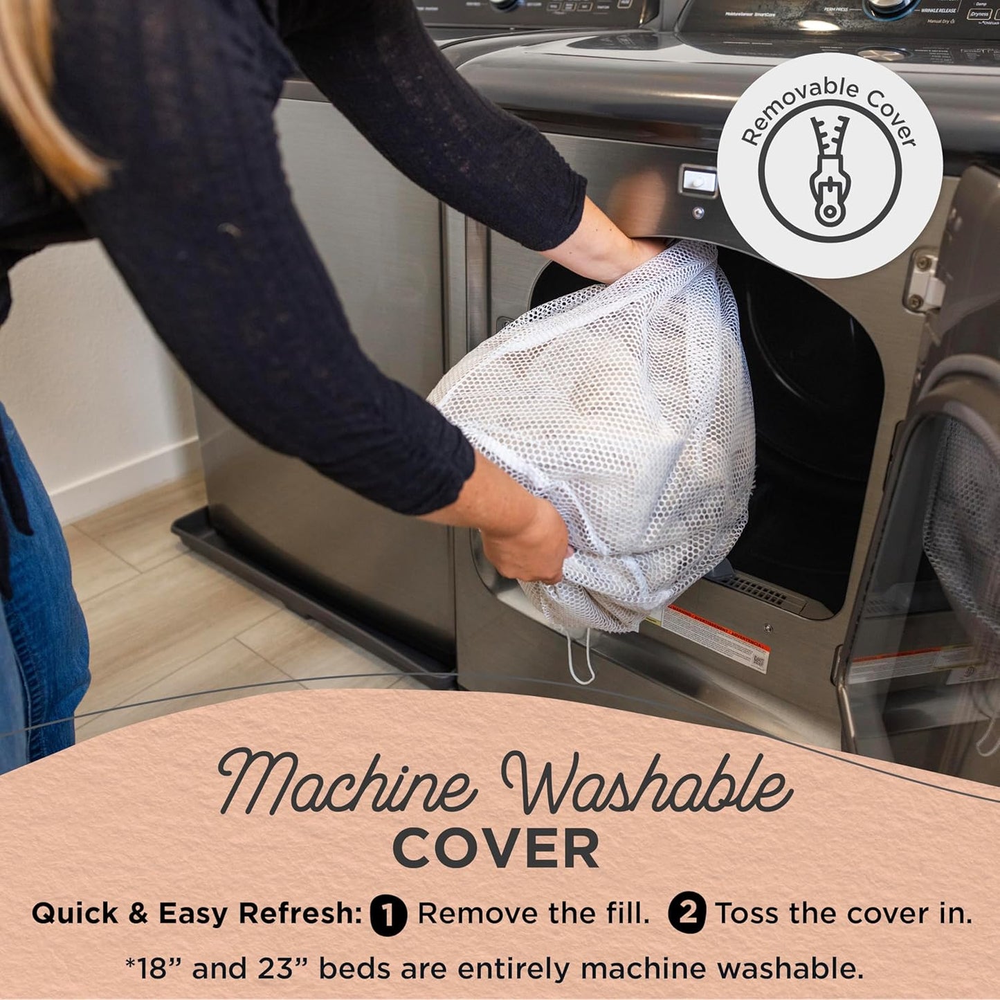 Best Friends by Sheri Original Calming Donut Dog and Cat Bed, Lux Faux Fur, Oyster, XL (45in x 45in) - Anxiety Relief for Pets Up to 150 lbs