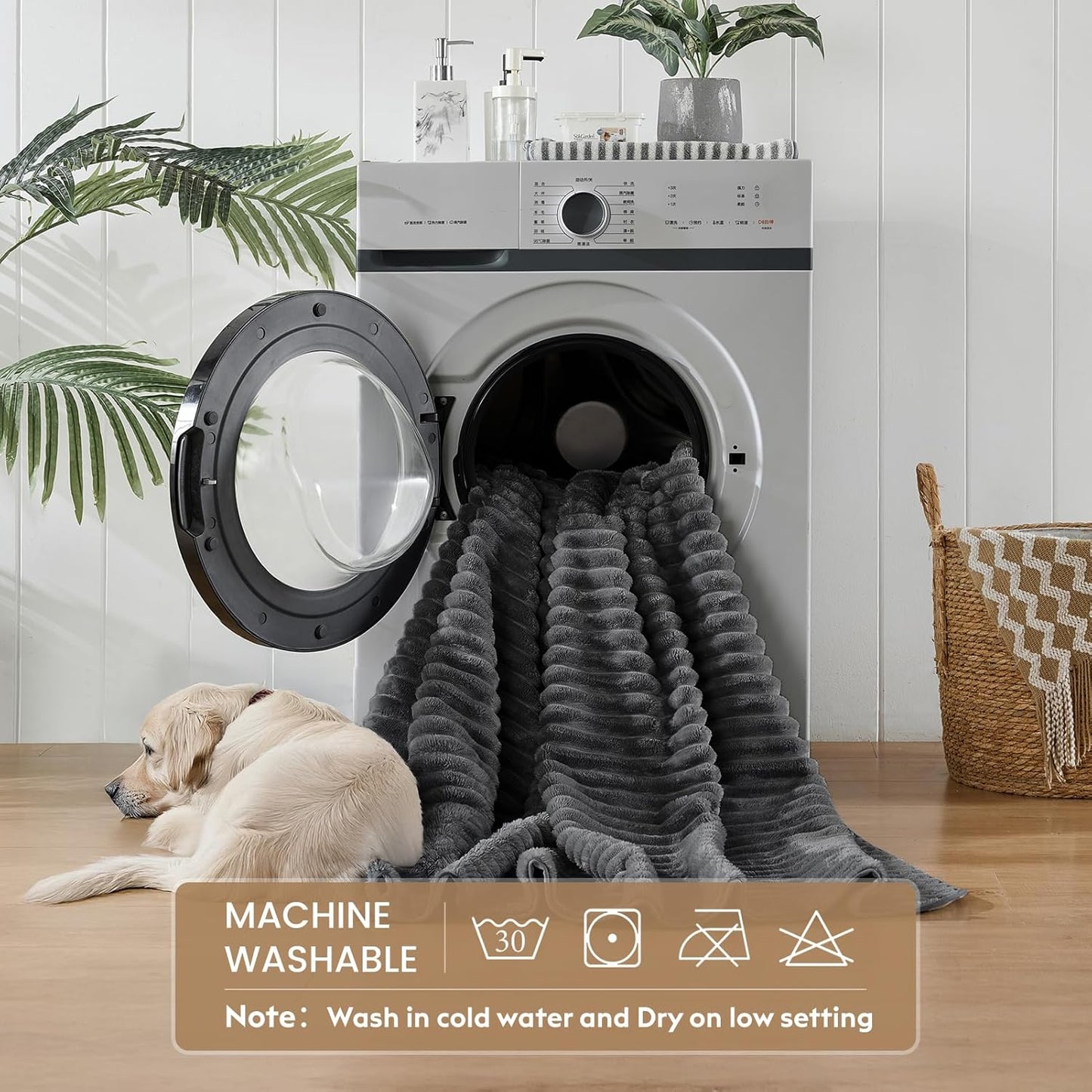 Flannel Washable Pee Pad for Dogs - 2 Pack Reusable Dog Pee Pads, Puppy Pads, Fast Absorb Pet Playpen Mat with Non-Slip Back, Waterproof Puppy Training Pad. (Dark Grey, 24" X 36")