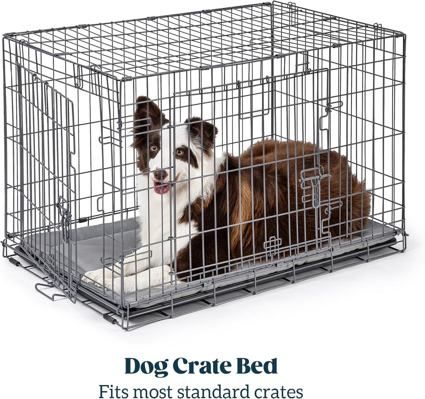 Cybarmour Chew Proof Dog Crate Pad - Outdoor Indestructible Dog Bed - Tough - Potable - Machine Washable - Water & Dirt-Resistant - Extra Large Breeds & Fits 48-Inch Crate - 47"x29", Limestone