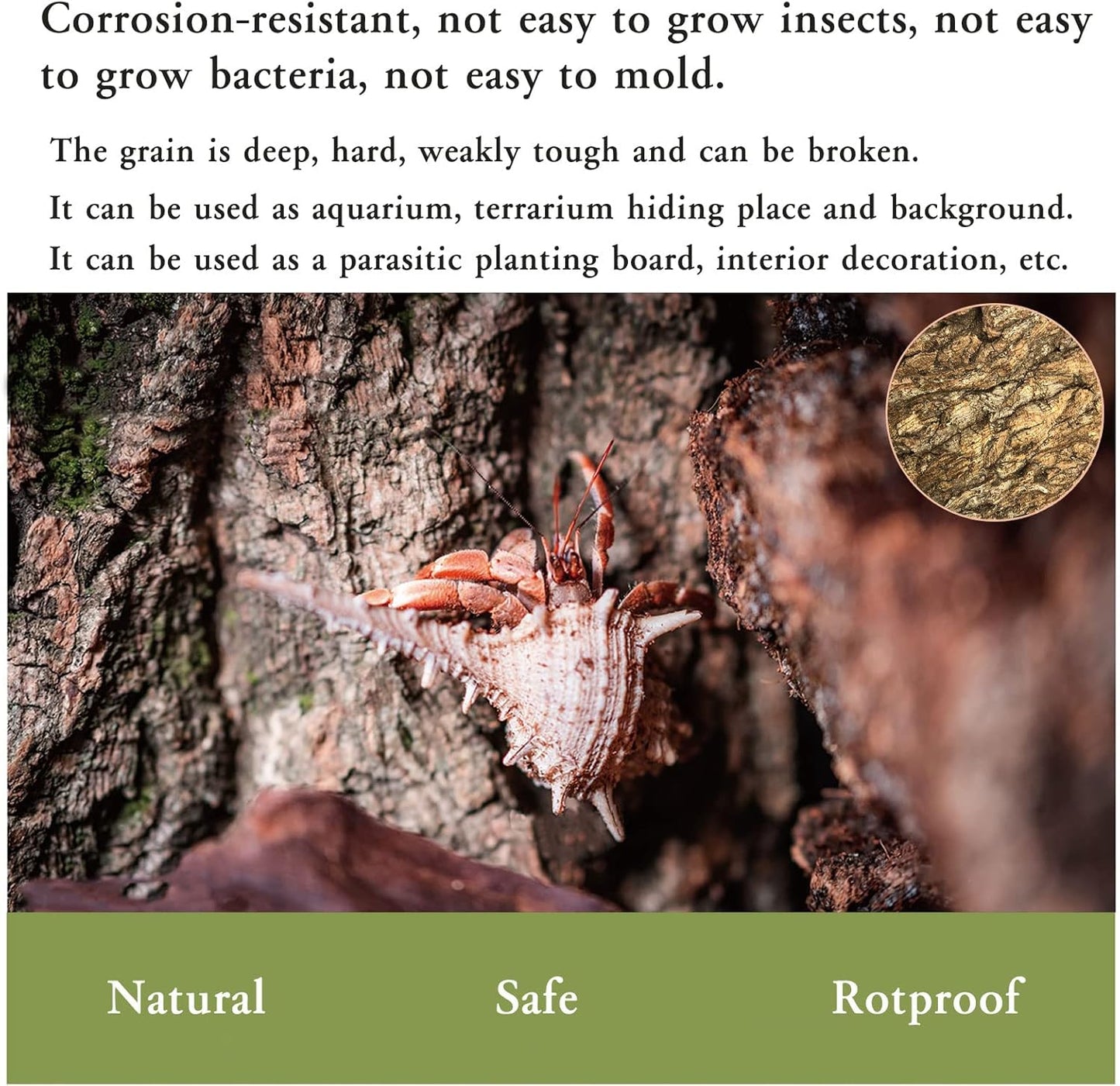 Tfwadmx 4Pcs Cork Tile Terrarium Background 15.7"x11.8" Reptile Bark Backdrop Wall Decor 3D Bearded Dragon Tank Climbing Mat Decoration for Gecko Lizard Tortoise Chameleon