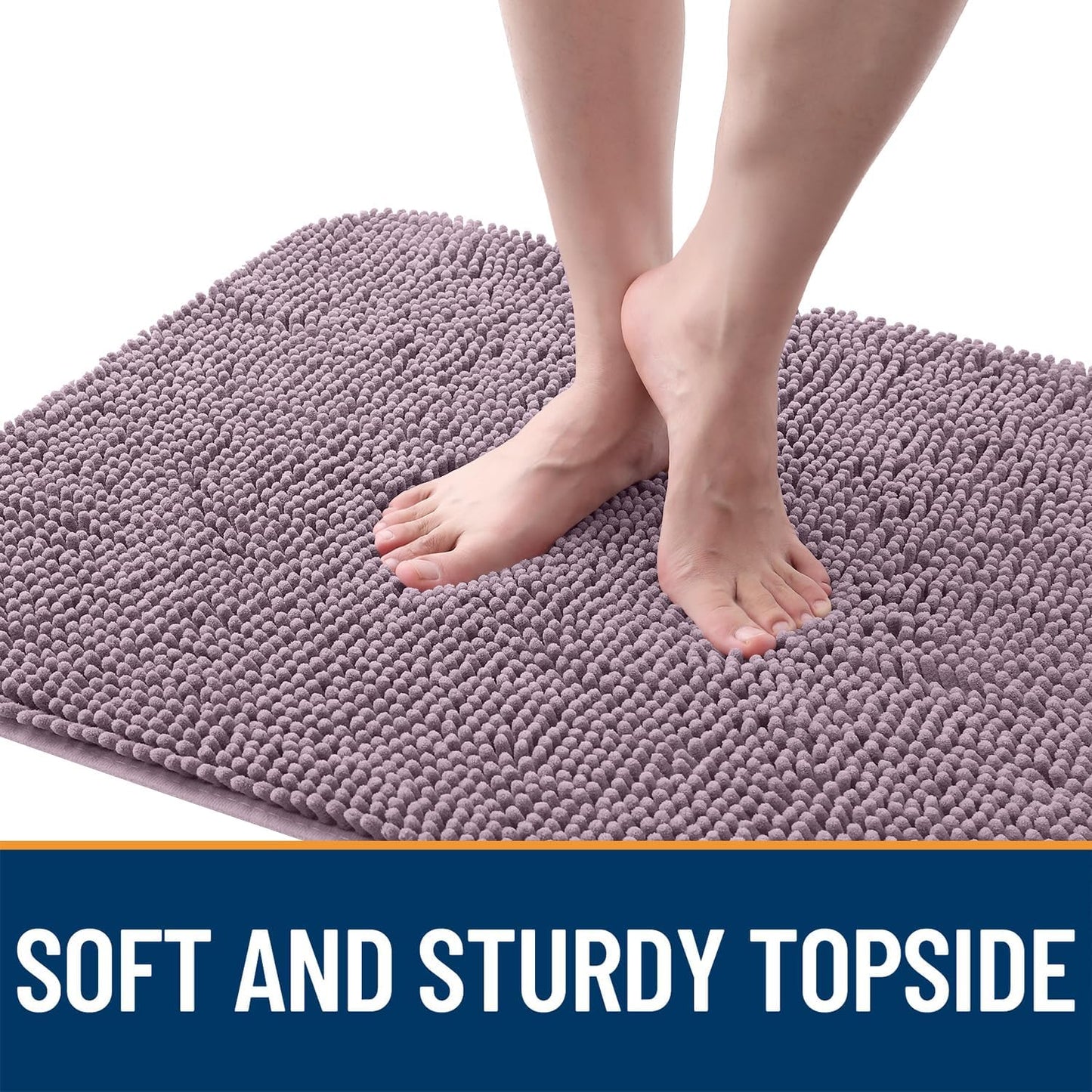 OLANLY Dog Door Mat for Muddy Paws 24x16, Absorbs Moisture and Dirt, Absorbent Non-Slip Washable Doormat, Quick Dry Chenille Mud Mat for Dogs, Entry Indoor Entryway Carpet for Inside Floor, Deep Plum