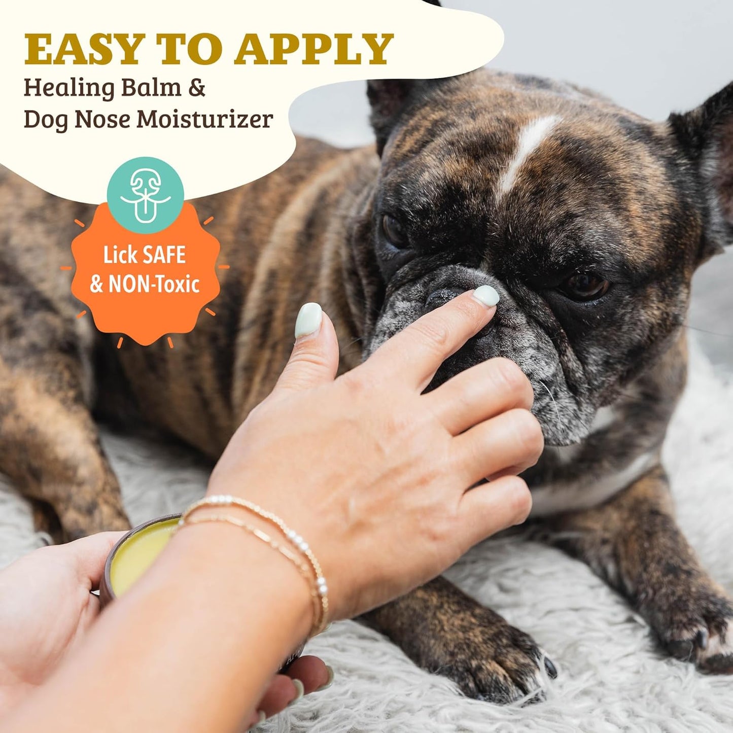 Natural Dog Company Snout Soother, Dog Nose Balm, Wax & Cream for Dry, Cracked Noses, Heals & Moisturizes with Shea Butter & Coconut Oil, Lick-Safe Nose Butter, Made in USA, 1 oz. Tin