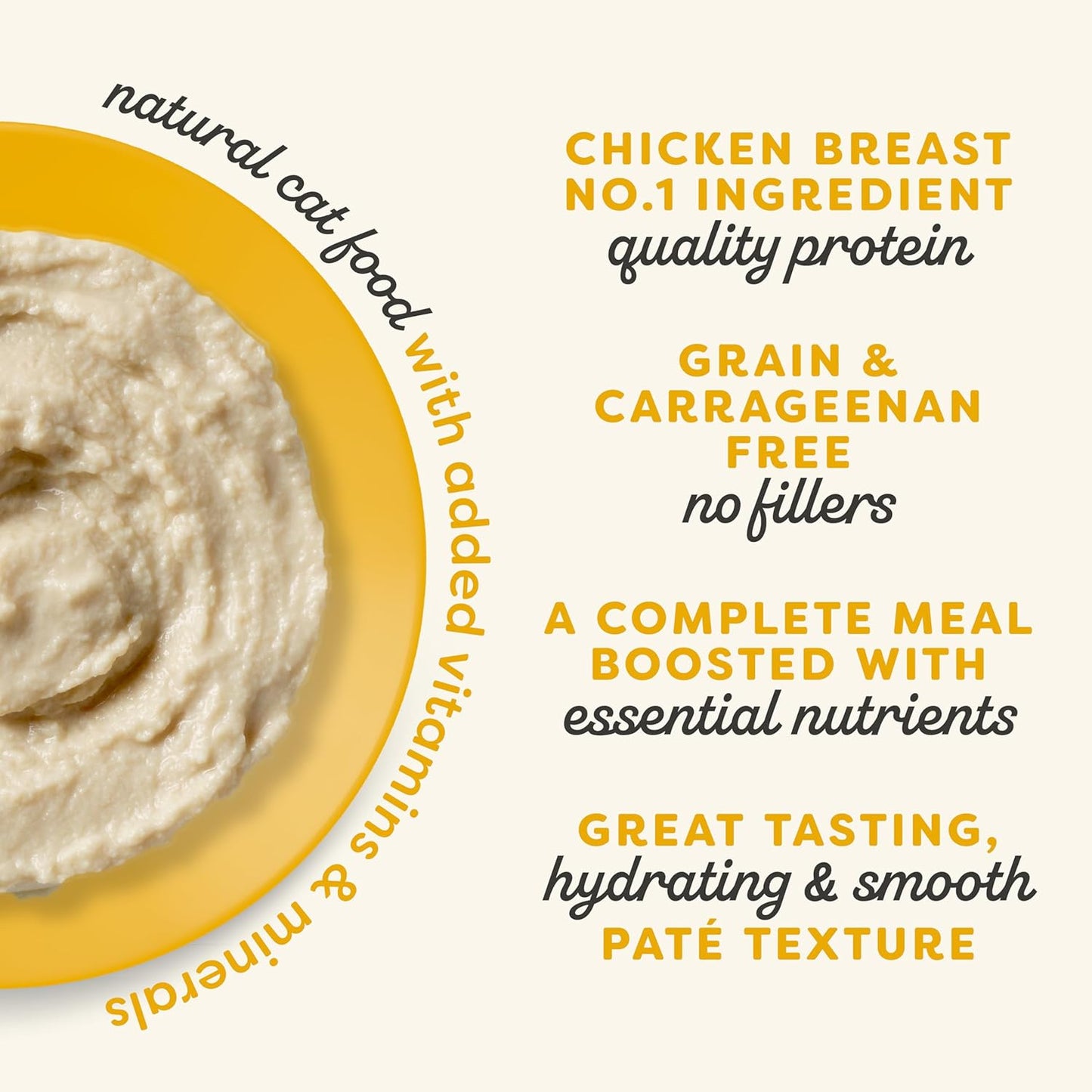 Applaws Vitality Wet Cat Food Paté, Natural Canned Cat Food, Wet Food for Cats with Added Vitamins and Minerals, Grain Free, Carrageenan Free, Chicken Breast Recipe (24 Count, 2.47 oz Cans)