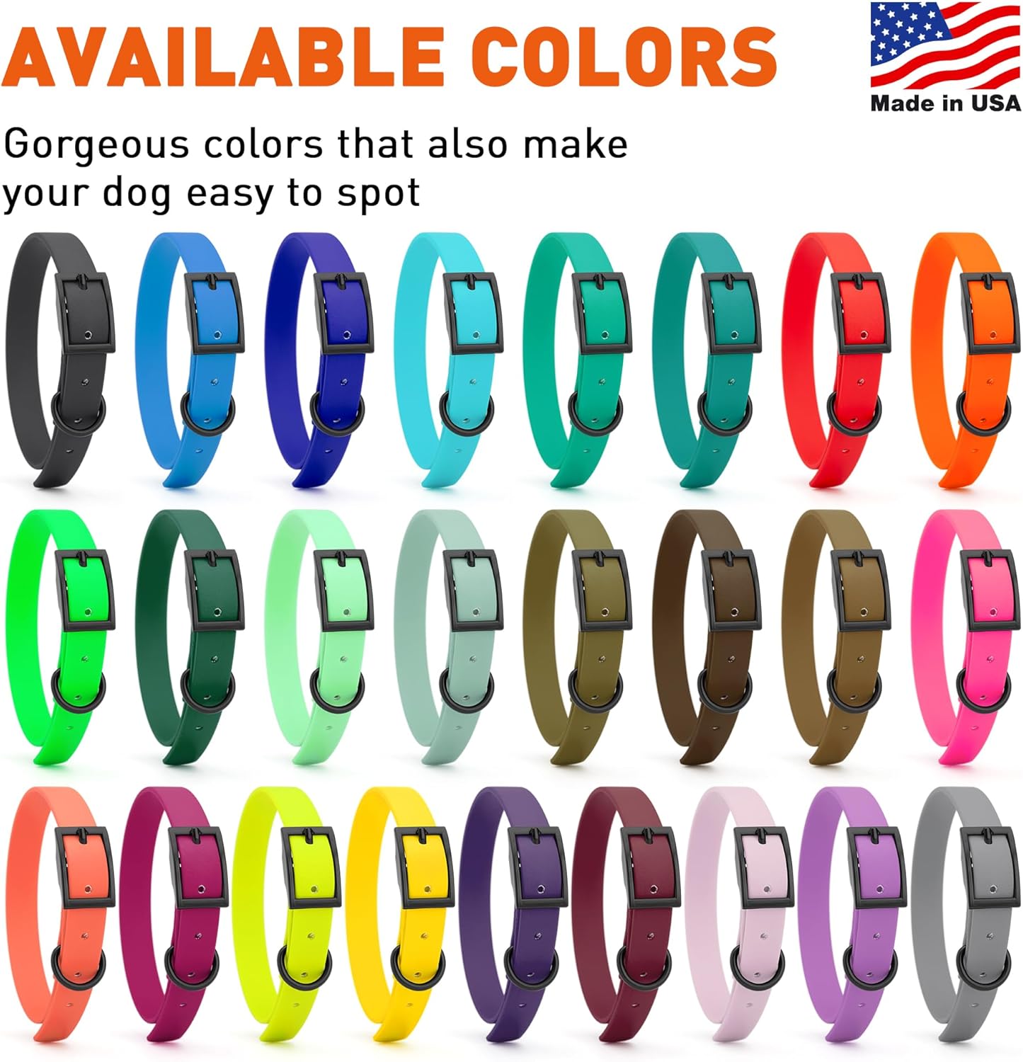 Dogline Biothane Waterproof Dog Collar Strong Coated Nylon Webbing with Black Hardware Odor- Proof for Easy Care Easy to Clean High Performance Fits Small Medium or Large Dogs, Merlot Burgundy