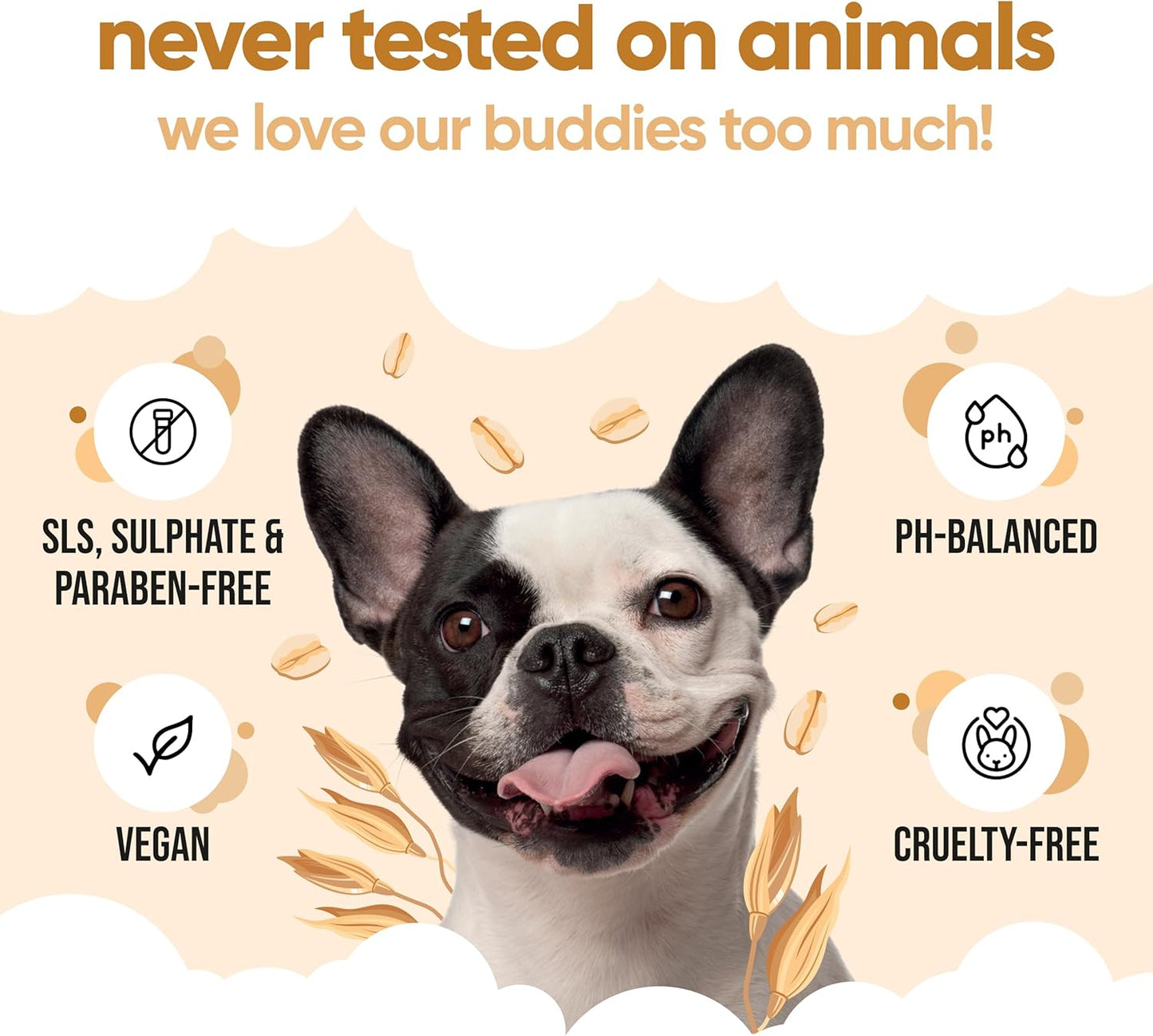 Oatmeal Dog Conditioner (169.07oz) Made with Aloe Vera, Argan Oil & Pro Vitamin B5 to Detangle Matted Coats & Relieve Sensitive & Itchy Skin, Suitable for Puppies from 8 Weeks, Vegan