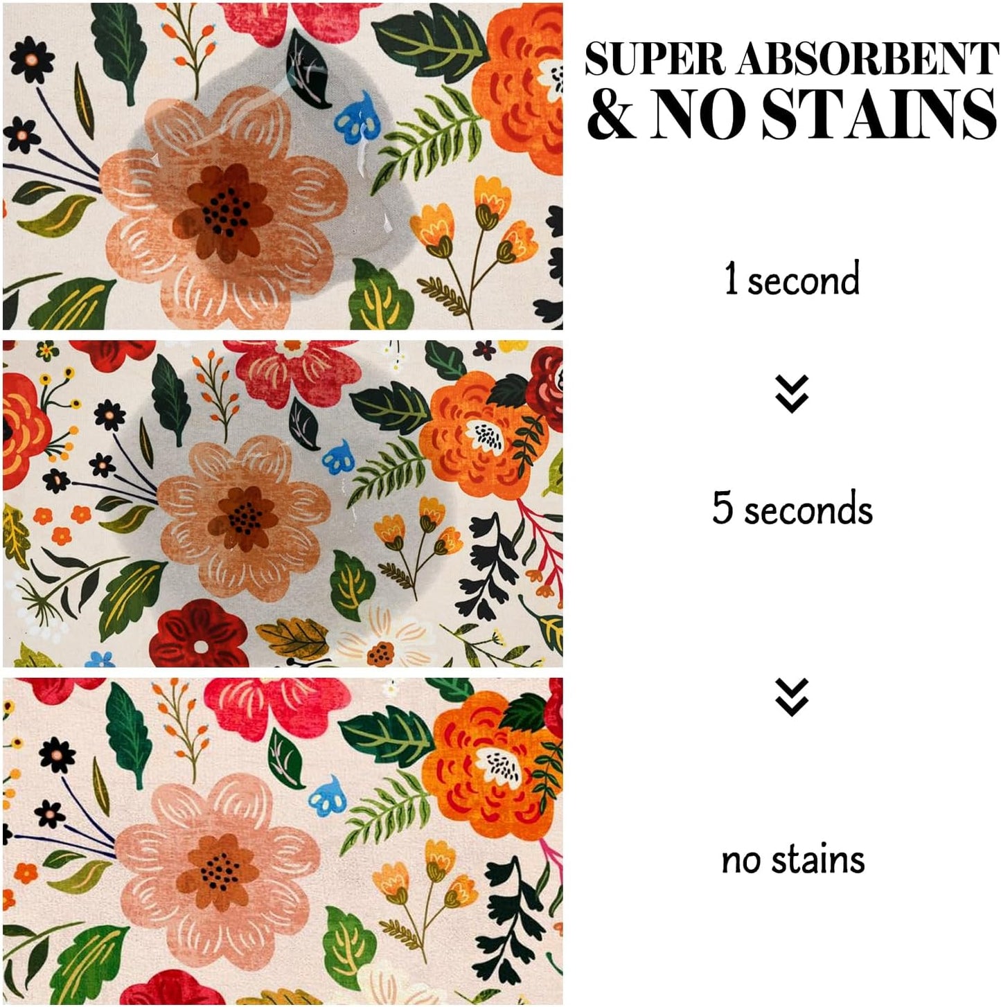 Dog Food Mats for Floors, Absorbent Dog Bowl Mat for Food and Water Dispenser Mat, Quick Dry Cat Food Mat Pet Supplies