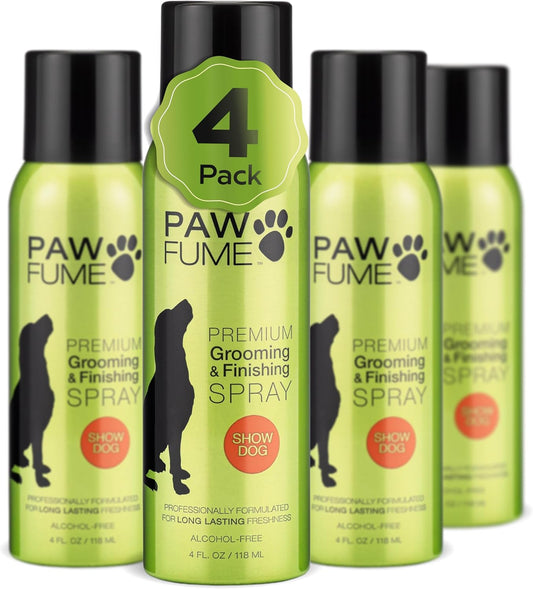 PAWFUME Dog Perfume Spray Long Lasting Scent for Grooming, Show Dog, 4-Pack – Keep Your Pup Fresh All Day – Hypoallergenic, Alcohol-Free, Detangling & Moisturizing – Salon-Quality Dog Cologne Spray