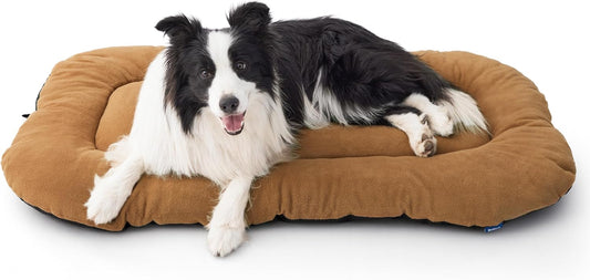 Bedsure Washable Dog Crate Pad for Extra Large Dogs, Anti-Slip Puppy Kennel Dog Bed for Crate - Ultra Soft Fleece Flat Thin Pet Mat (Not Chew Proof), Brown XL 41"x27"