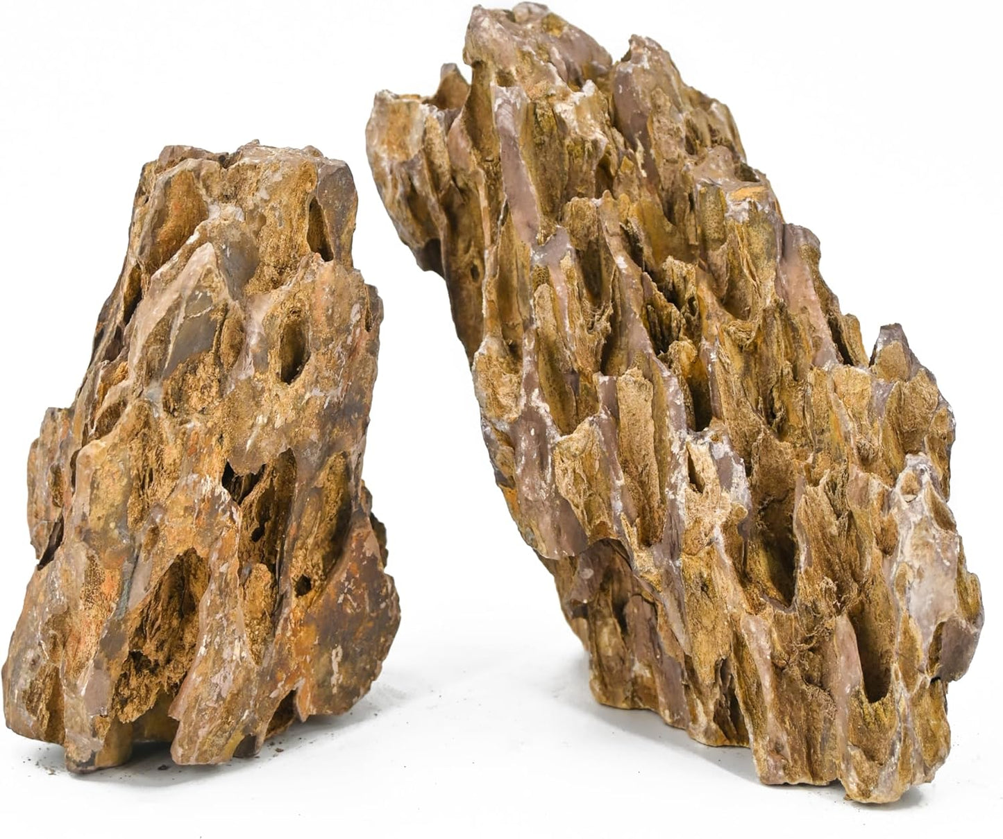 Unocho Aquarium Rocks Natural Dragon Stone Seiryu Rocks 20LB Fish Tank Rocks for Aquariums Landscaping Model Tank Decoration Paludarium Amphibian Enclosures(2-8 inches)