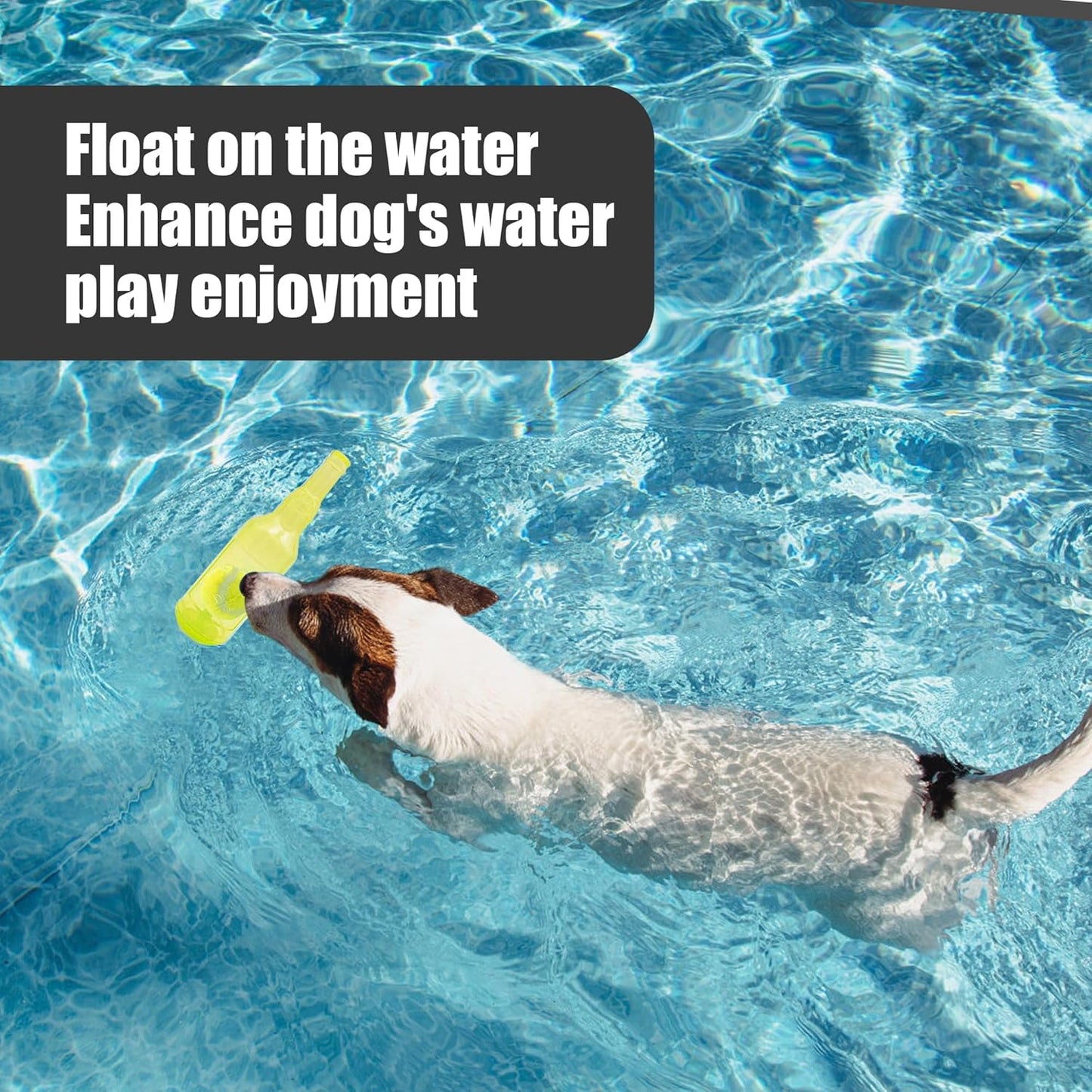 Dog Squeaky Floating Toy for Small Medium Large Dogs Training Fetch Indestructible Dog Chew Toys Indoor Pool Beach Outdoor Pet Supplies Yellow M