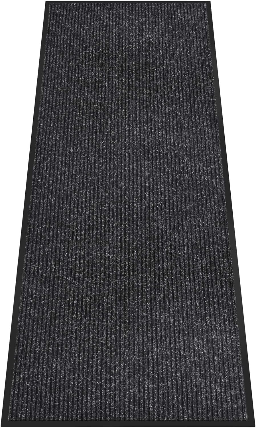 Indoor Outdoor Door Mat, 10' x 3' Doormat for Entryway, Rubber Backing Non Slip Front Door Mat Outside Entrance, Super Absorbent Commercial Floor Mat for Home Office, Black
