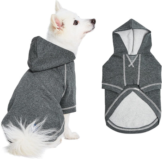 Blueberry Pet Essentials Dog Hoodie – 26 inch, Cotton‑Blend Sweatshirt with Hood, Charcoal Grey, Machine‑Washable Small‑Dog Jersey