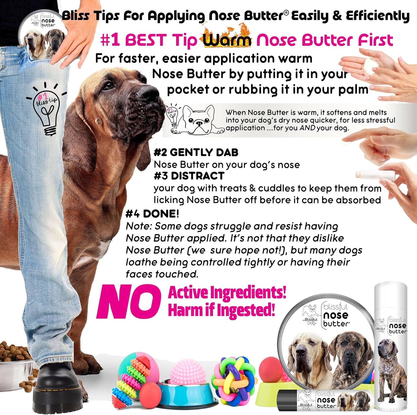 The Blissful Dog Fila Brasiliero Unscented Nose Butter, 16oz