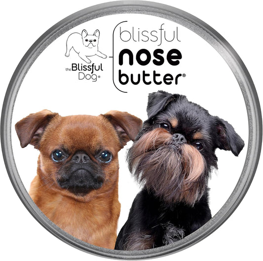 The Blissful Dog Brussels Griffon Nose Butter for Dry, Cracked Skin, Lick-Safe Dog Nose Balm with Moisturizing Shea Butter, Almond, Olive, and Essential Oils, Pet Supplies, Uncented, 2 oz.