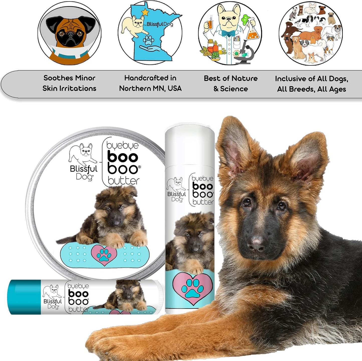 The Blissful Dog .15 oz Tube German Shepherd Booboo Butter