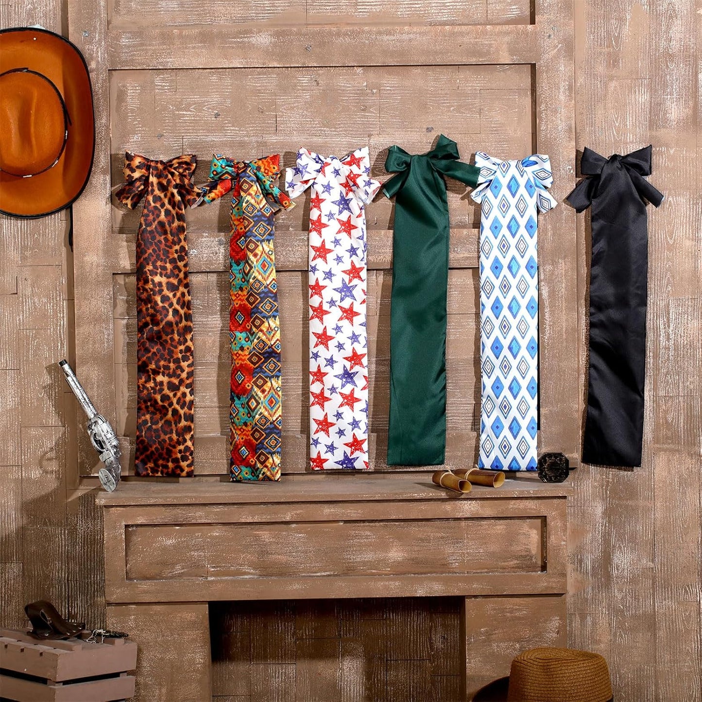 6 Pcs Horse Tail Bag Breathable Guard 22" Slip on Horse Care Tail Wrap 2 Strand Closure Straps Grooming Supplies to Keep from Dirt Breakage Rubbing 6 Designs(Vintage Style)