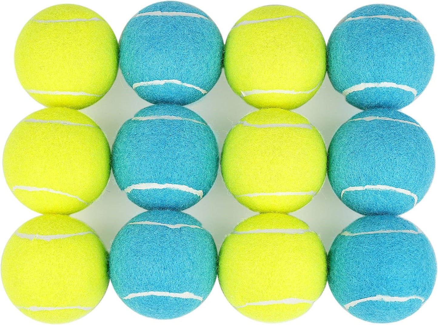 Prime Pets Tennis Balls for Dogs, 2.5 Inch, 12 Pack, Squeaky Dog Toy, Interactive Pet Fetch Ball for Medium and Large Dogs, Squeaky Dog Toys