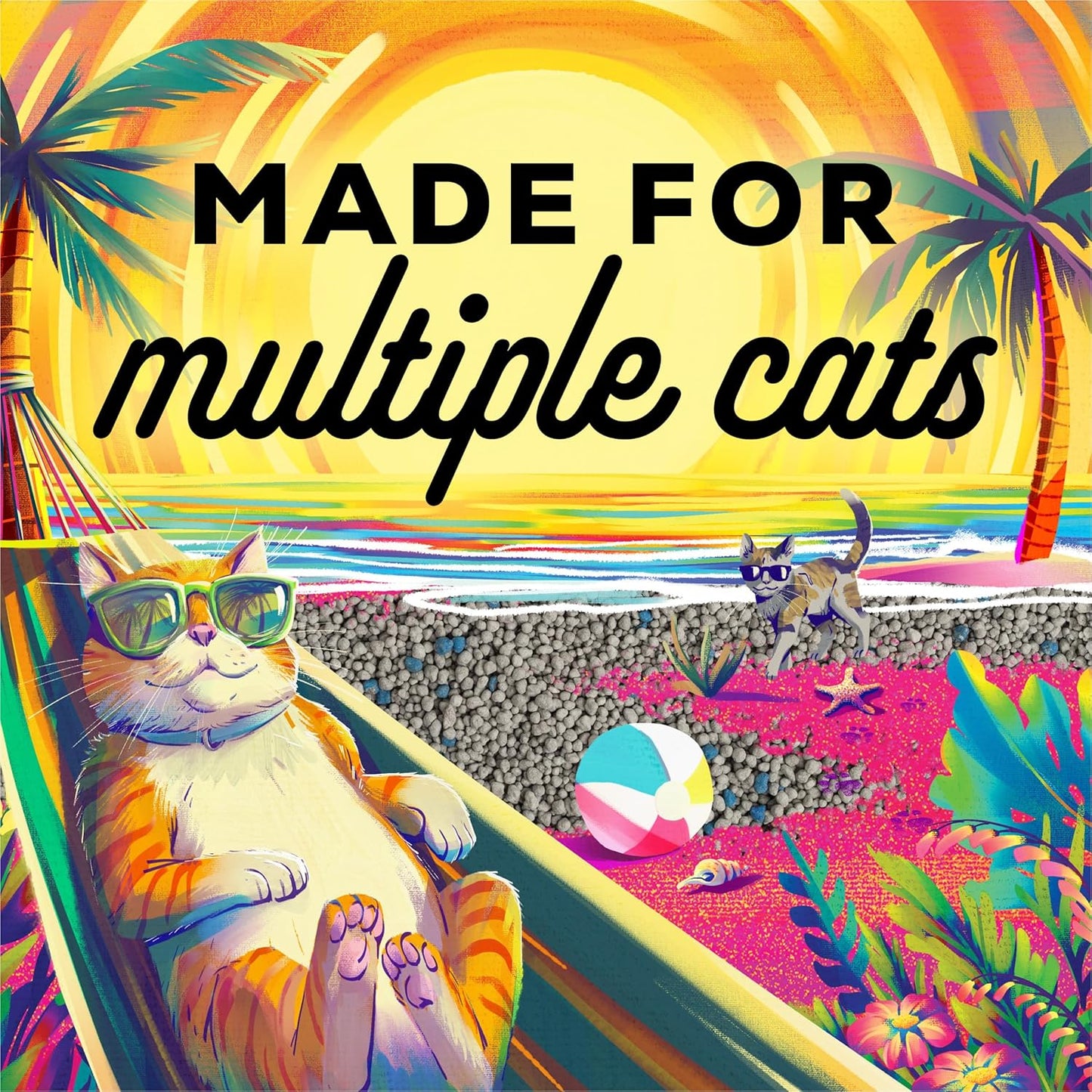 Purina Tidy Cats Bahama Sunset Scented Clumping Cat Litter Odor Control Formula - 38 lb. Box