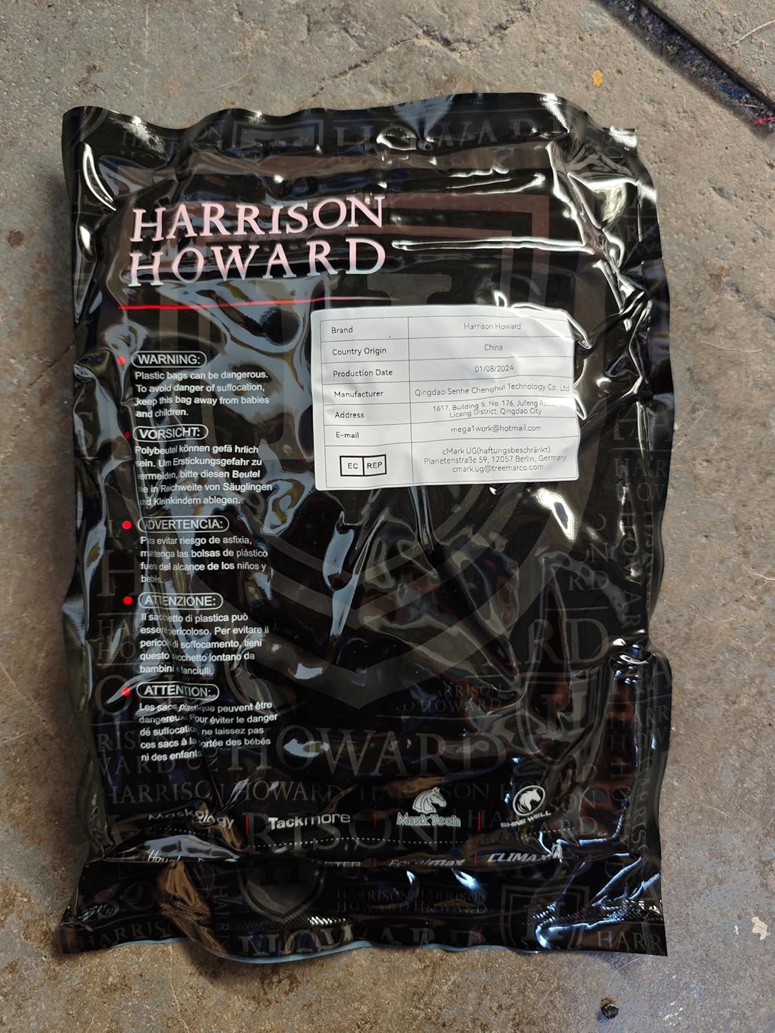 Harrison Howard CareMaster Horse Fly Mask Half Face with Ears Black/Purple Retro Medium Cob