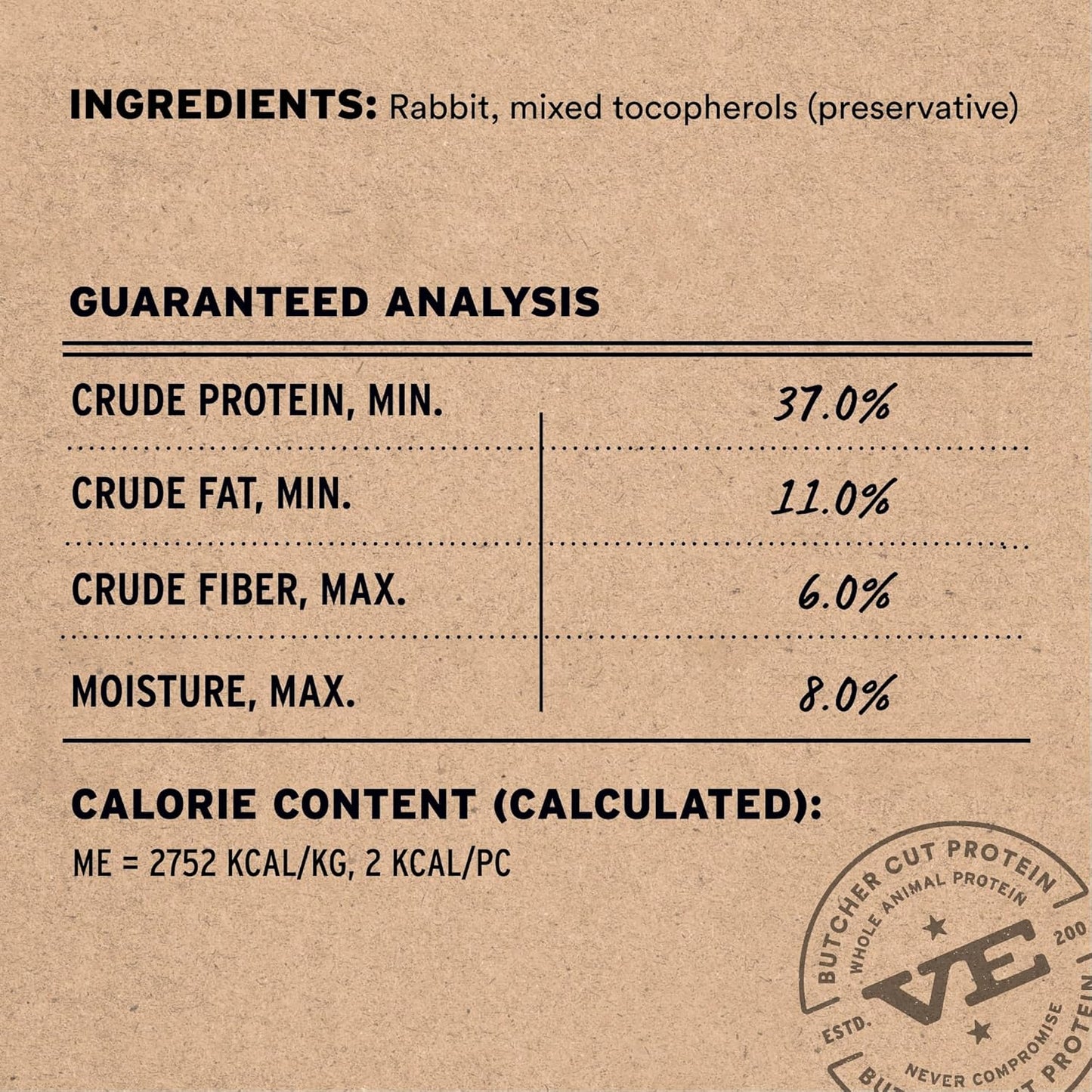Vital Essentials Rabbit Bites Dog Treats, 2 oz | Freeze-Dried Raw | Single Protein | Premium Quality High Protein Training Treats | Grain Free, Gluten Free, Filler Free