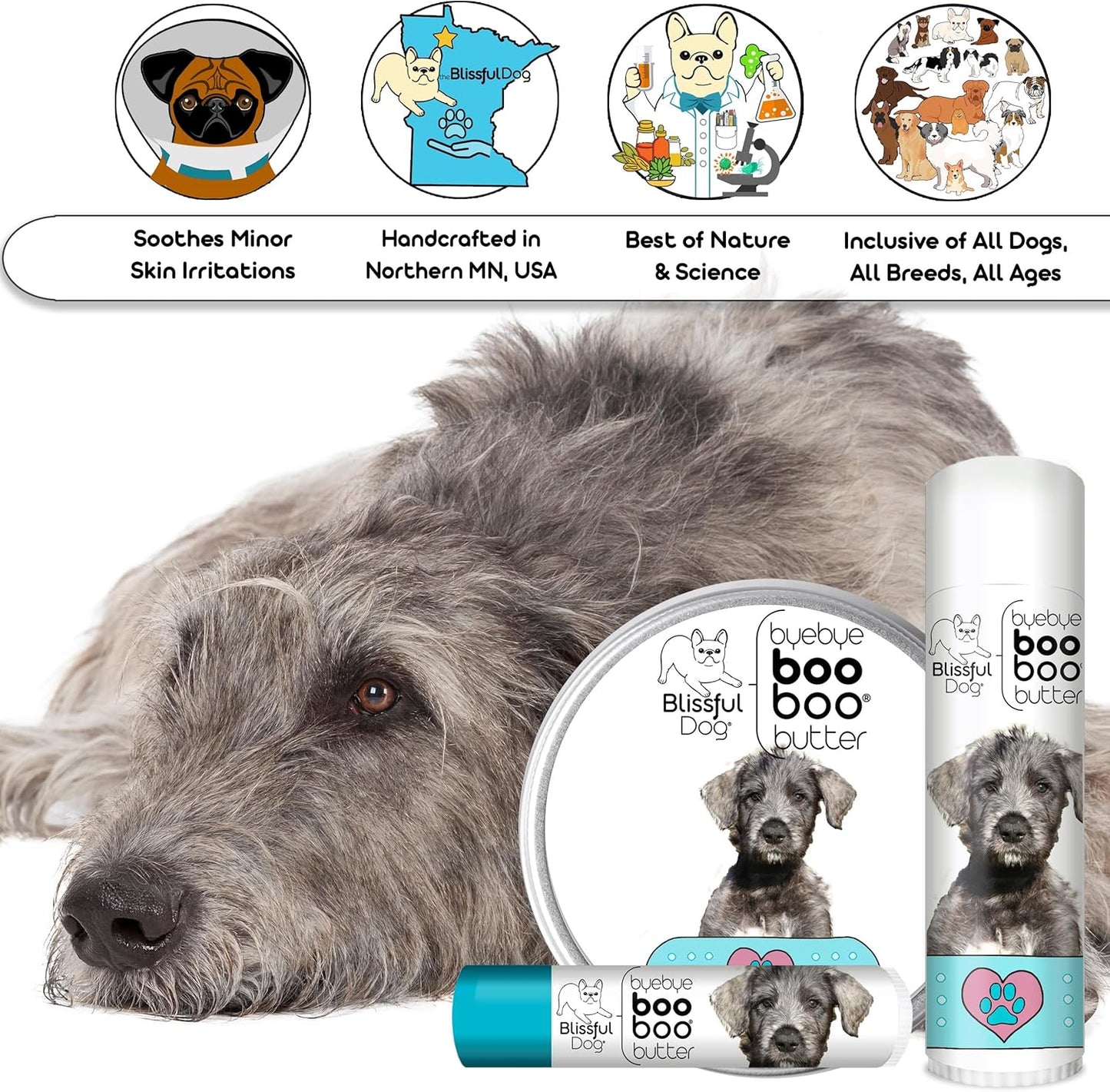 The Blissful Dog Irish Wolfhound Boo Boo Butter, 2 Ounce