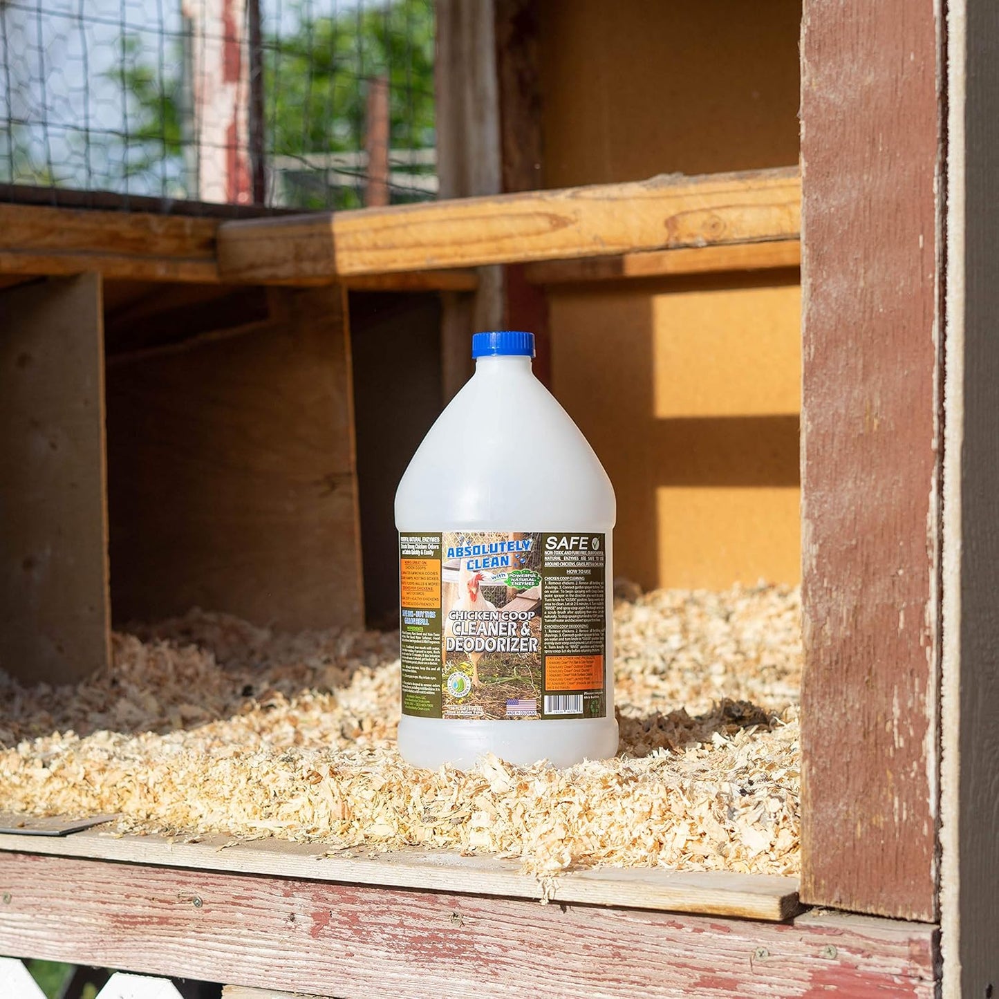 Absolutely Clean Chicken Coop Cleaner and Deodorizer, Veterinarian Approved, Powerful, Natural Enzyme Cleaner Safely Eliminate Tough Messes and Odors, Made in Colorado